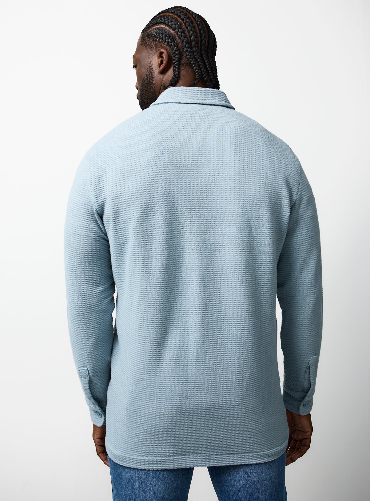 Light Blue Jersey Long Sleeve Shirt XXXL - Image 5 thumbnail